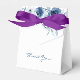 Modern Blue Ro Blommigt Greenery Tack Presentaskar