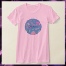 Modern Blue Rosa and Lila Blommigt Tulip