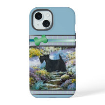 Modern Blue Scottish Terrier Hund Art