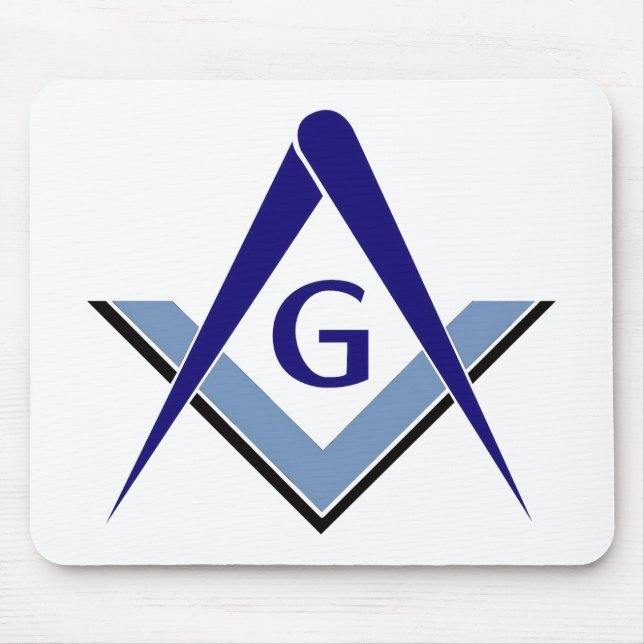 Modern Blue Square and Compass Musmatta (Framsidan)