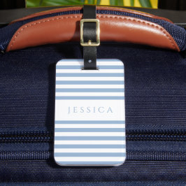 Modern Blue Stripe Mönster Bagagebricka
