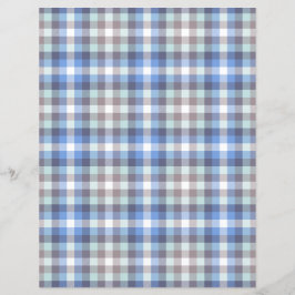 Modern Blue Tartan Play Mönster Scrapbook Papper