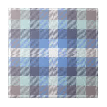 Modern Blue Taupe Tartan Play Mönster