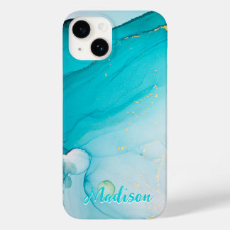 Modern Blue Teal Abstrakt Personlig