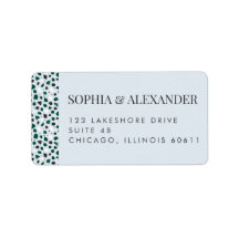 Modern Blue Terrazzo & Emerald