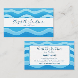 Modern Blue Vector Vinkara Visitkort