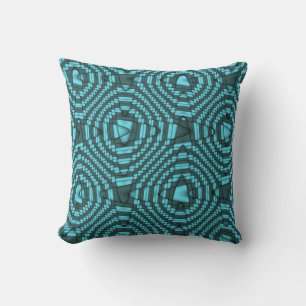 Modern Blue Weave Zig Zag Mönster Pillow Kudde