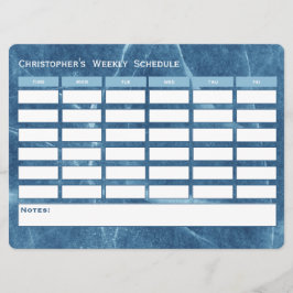 Modern Blue Weekly-schemaläggning av skoltidtabell