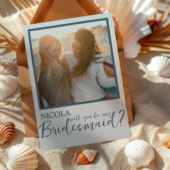 Modern Blue & White blir min bridesmaid (Skapare uppladdad)