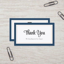 Modern Blue White Guld - tackkort Visitkort