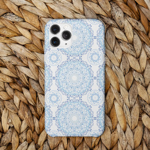 Modern Blue White Mandala