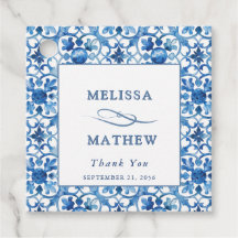 Modern Blue & White Mediterranean Bröllop