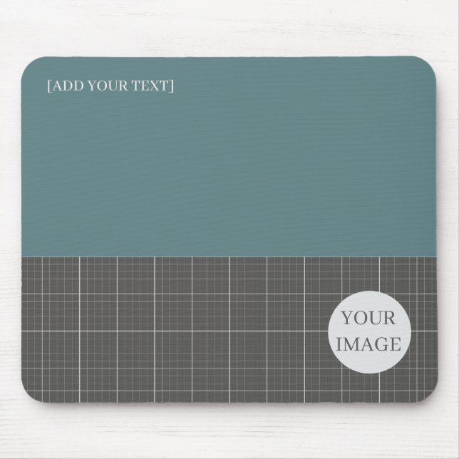 Modern Blueprint Geometric Grid Mousepad MP02 Musmatta (Framsidan)