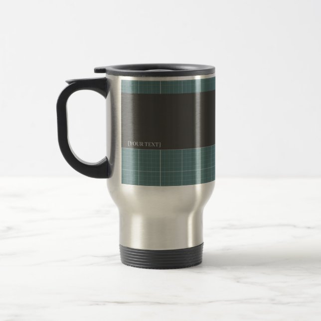 Modern Blueprint Grid Insulated Travel Mug TM01 Resemugg (Vänster)