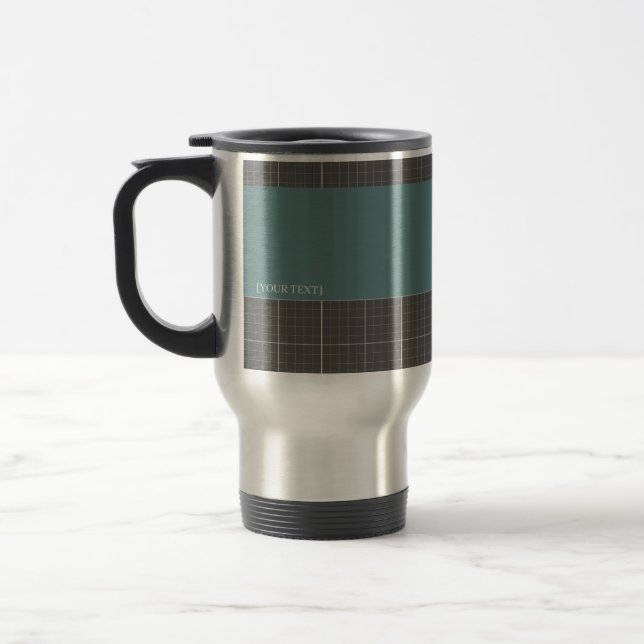 Modern Blueprint Grid Insulated Travel Mug TM02 Resemugg (Vänster)