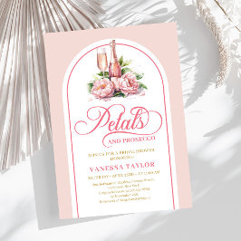 Modern blush and gold bridal shower invite arch inbjudningar