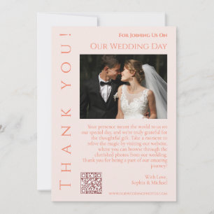 Modern Blush-Bryllop-Foto-Tack- Inbjudningar