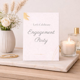 Modern Blush Engagement Party Invitation Inbjudningar