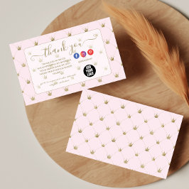 Modern Blush Krona Design Tack Kort