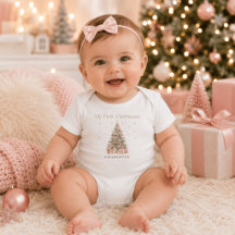 Modern Blush My First Christmas – Personlig