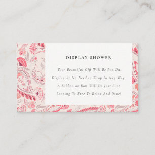 Modern Blush Paisley Visning Dusch Bebisens Dag Tilläggskort