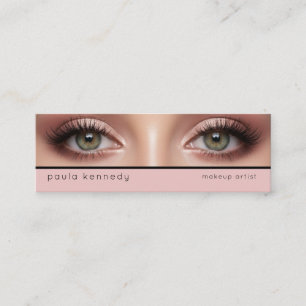 Modern Blush Rosa Fotografi Makeup Mini Visitkort