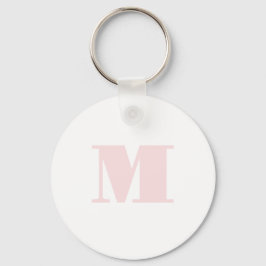 Modern Blush Rosa Monogram Initial Nyckelring