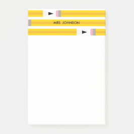 Modern blyertslärare Personlig Post-it Block