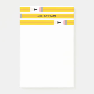 Modern blyertslärare Personlig Post-it Block