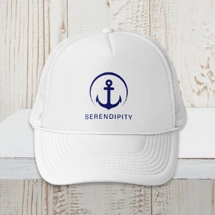 Modern Boat Anchor Monogram Keps