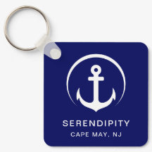 Modern Boat Anchor Navy Blue