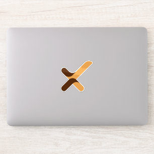 Modern bockmarkering Bokstav X Monogram Klistermärken