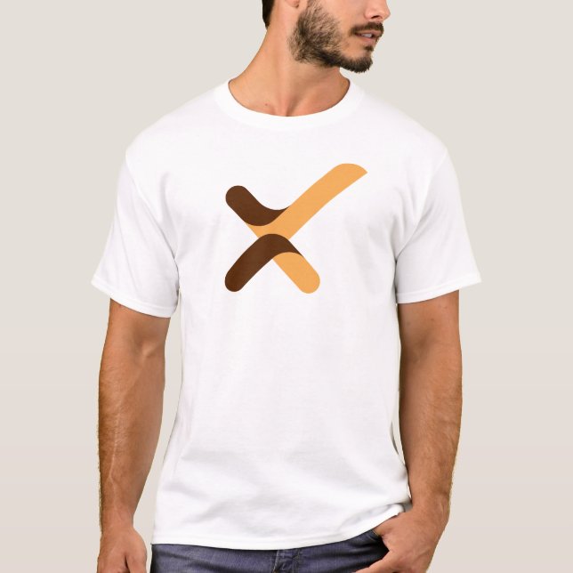 Modern bockmarkering Bokstav X Monogram T Shirt (Framsida)