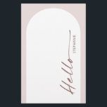 Modern Bohemian Arch Bröllop-menykort med namn<br><div class="desc">Designat att samordna med vår moderna Boho Arch-samling, innehåller det här moderna menykortet trendiget och den populära bågen i vitt på beige rosa-bakgrunden, parad med skriptteckensnitt. Om du vill göra en mer avancerad anpassning av den här designen, t.ex. ändra layout, teckensnitt eller storlek text, klickar du på knappen "CUSTOMIZE" ovan....</div>