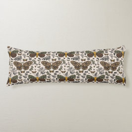 Modern Bohemian Moth Wildblommor Abstrakt Mönster Kroppskudde