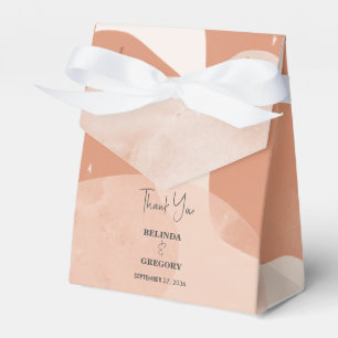 Modern Bohemian Terracotta Abstrakt Bröllop Presentaskar