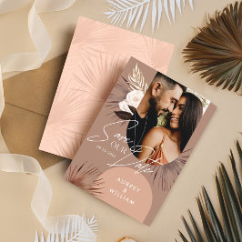 Modern bohemisk Chic Boho Watercolor Blommigts Pho Spara Datumet