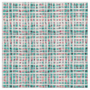 Modern Bohemisk hipster Teal Coral Black Play Tyg