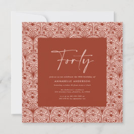 Modern bohemisk moroccan terra cotta-elegantens OS Inbjudningar