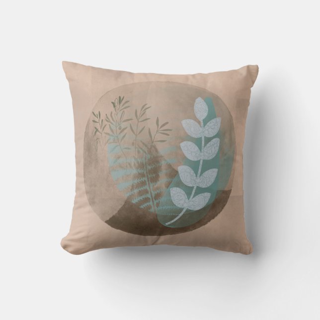 Modern bohemisk Stil-blomma Kudde (Framsida)