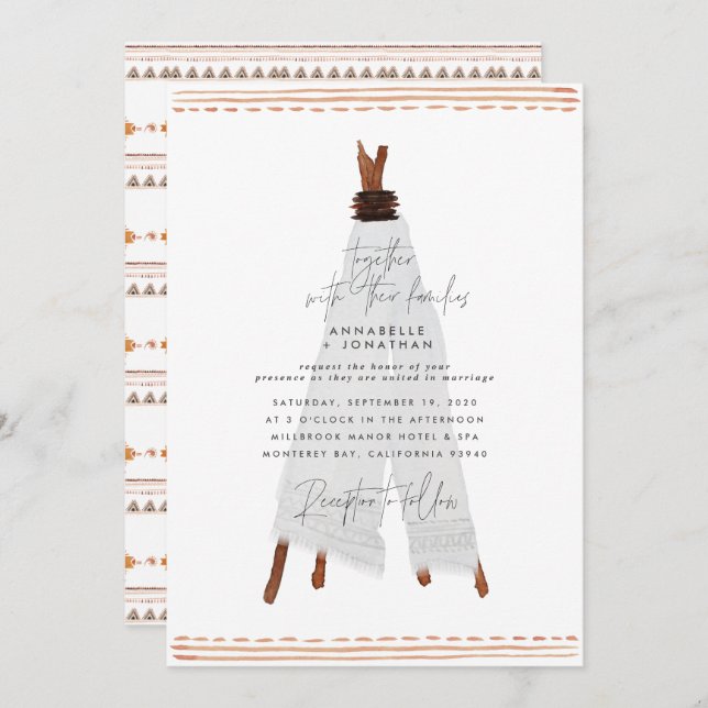 Modern bohemisk teepeeetbakgård med snyggt, rustik (Fram/baksida)