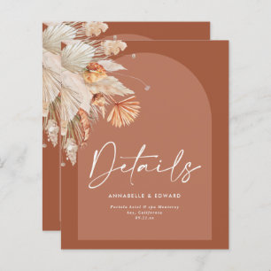 Modern bohemisk teracotta pampas-gräs bröllop