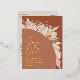 Modern bohemisk teracotta pampas gräsfolie