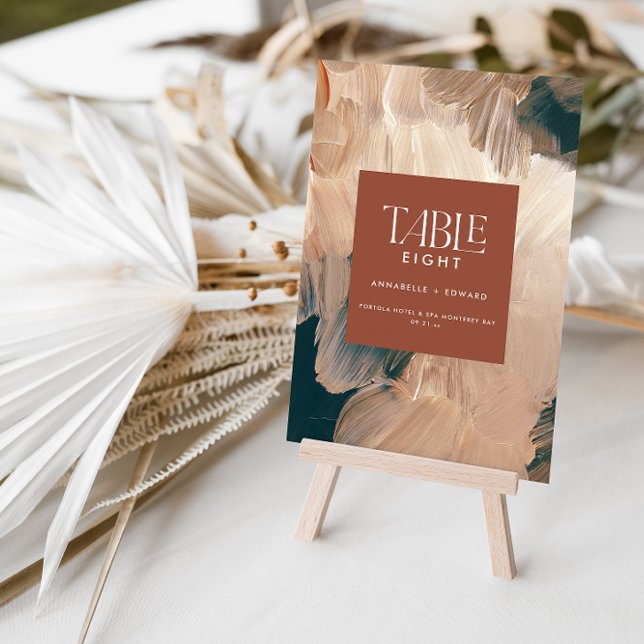 Modern bohemisk teracotta teal bröllop tack kort (Skapare uppladdad)