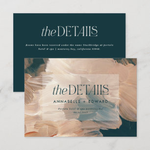 Modern bohemisk teracotta teal bröllop  tilläggskort