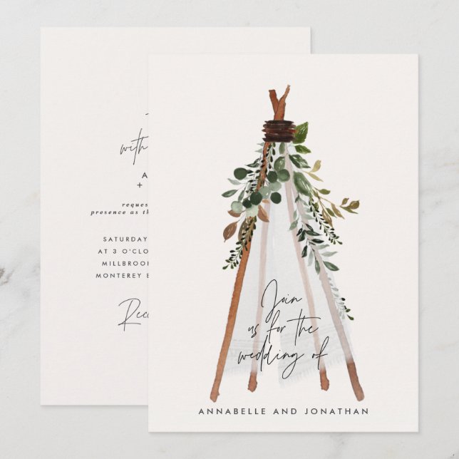 Modern bohemisk terepisk botanisk, bakgård (Fram/baksida)