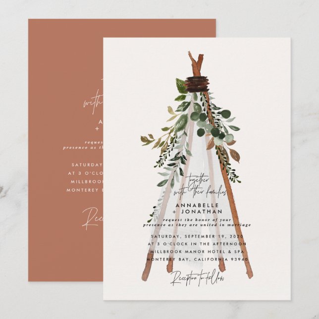 Modern bohemisk terepisk botanisk, bakgård (Fram/baksida)