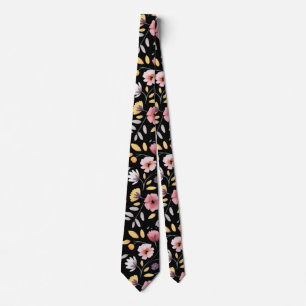 Modern bohemisk vattenfärgad blommigt 2# slips