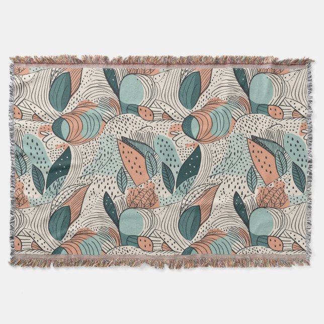 Modern Boho-Abstrakt Filt (Framsidan)