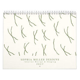 Modern Boho Abstrakt Linjer Inredningsdesigner Krä Kalender